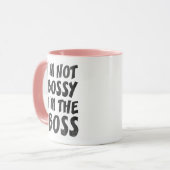 Ich bin nicht Bossy, ich bin der Boss-Kaffee Tasse (Vorderseite Links)