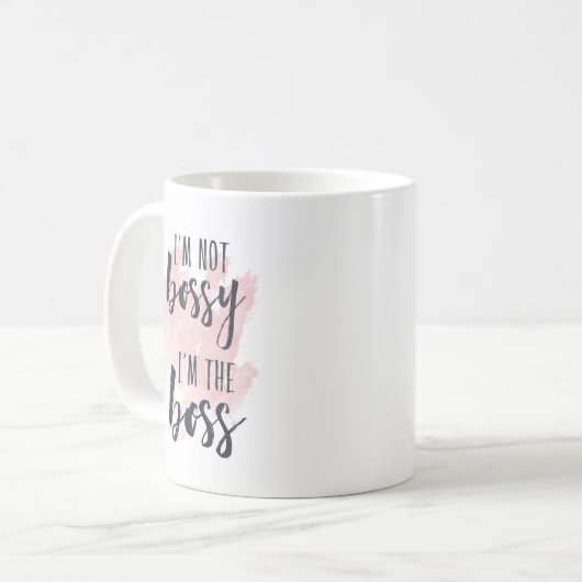 Ich bin nicht Bossy, ich bin der Boss Kaffeetasse (Vorderseite Links)