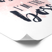 Ich bin nicht Bossy, ich bin der Boss | Typografie Poster (Ecke)