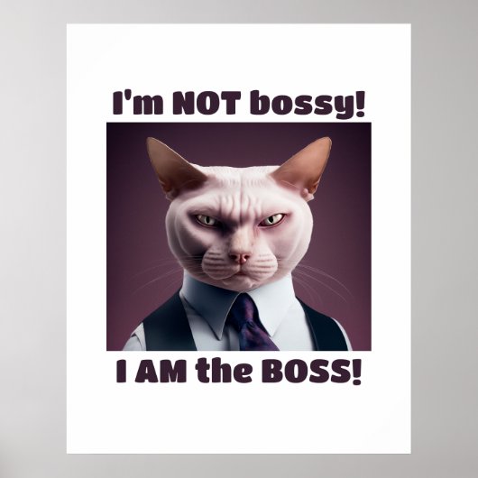Ich bin nicht Bossy, ich bin die Boss - Funny Boss Poster (Vorne)