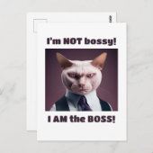 Ich bin nicht Bossy, ich bin die Boss - Funny Boss Postkarte (Vorne/Hinten)
