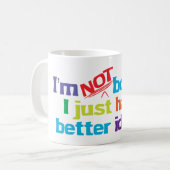Ich bin nicht bossy. kaffeetasse (Vorderseite Links)