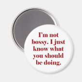 Ich bin nicht Bossy Magnet (Vorderseite/Rückseite)