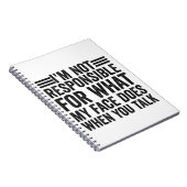 Ich bin nicht dafür verantwortlich, was mein Gesic Notizblock (Rechte Seite)