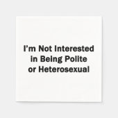 Ich bin nicht daran interessiert, höflich oder het serviette (Vorderseite)