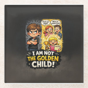 Ich bin nicht das goldene Kind Glasuntersetzer
