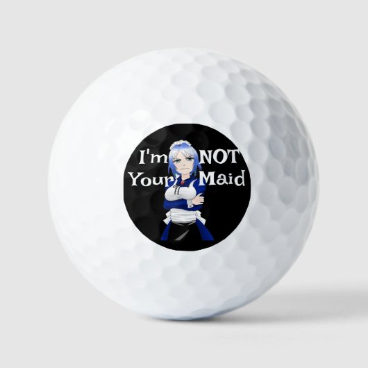 Ich bin nicht dein Meerjungball Golfball (Vorderseite)