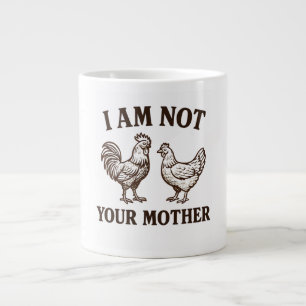 Ich bin nicht dein Mutter Hahn und Henne Jumbo-Tasse