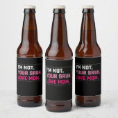 Ich bin nicht deine Brühe Liebe Mama Groovy Mother Bierflaschenetikett (Flaschen)