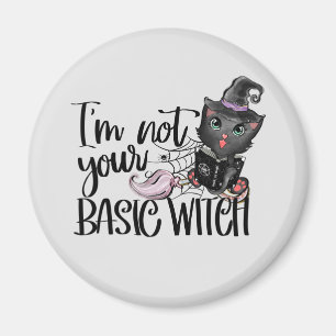 Ich bin nicht deine Grundhexe - Schwarze Katze Magnet