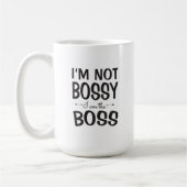 Ich bin nicht der Chef, der personalisierte Schlam Kaffeetasse (Links)