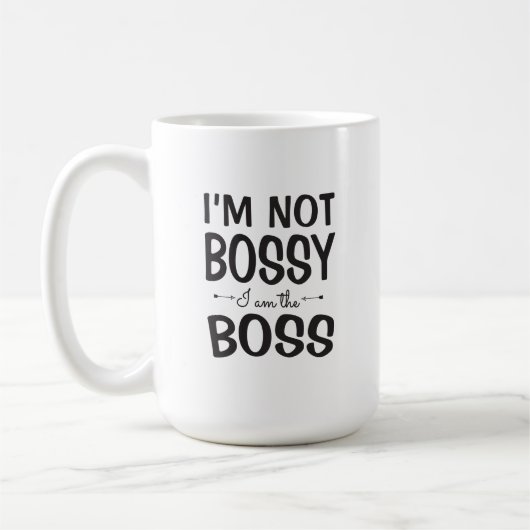 Ich bin nicht der Chef, der personalisierte Schlam Kaffeetasse (Links)