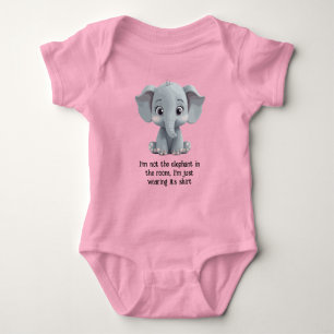 Ich bin nicht der Elefant im Zimmer Baby Strampler