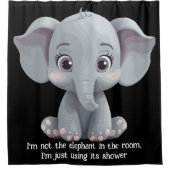 Ich bin nicht der Elefant im Zimmer Duschvorhang (Vorderseite)