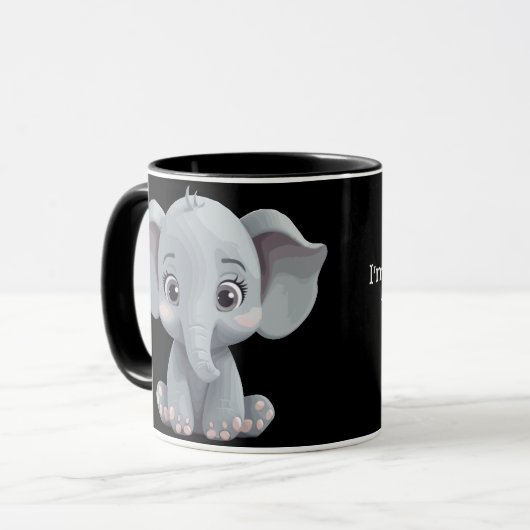 Ich bin nicht der Elefant im Zimmer Tasse (Vorderseite Links)