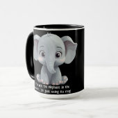 Ich bin nicht der Elefant im Zimmer Tasse (Vorderseite Links)