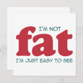 Ich bin nicht dick einladung (Vorne/Hinten)