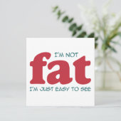 Ich bin nicht dick einladung (Stehend Vorderseite)