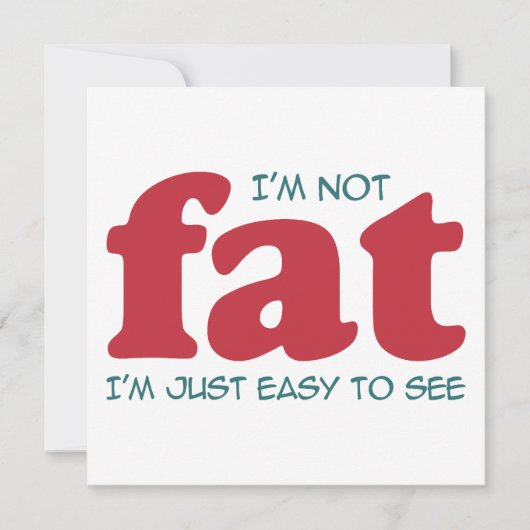 Ich bin nicht dick einladung (Vorderseite)