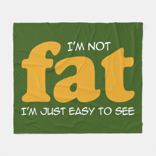 Ich bin nicht dick fleecedecke (Vorderseite (Horizontal))