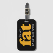 Ich bin nicht dick gepäckanhänger (Vorderseite Vertikal)