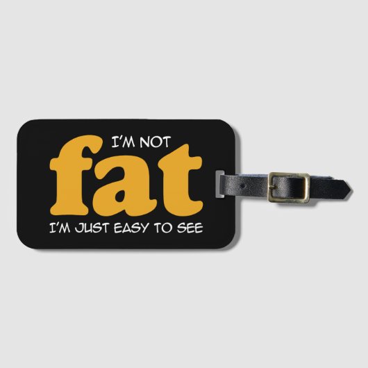 Ich bin nicht dick gepäckanhänger (Vorderseite (Horizontal))