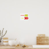 Ich bin nicht dick, ich bin 3D, lustiges Mem Poster (Küche)