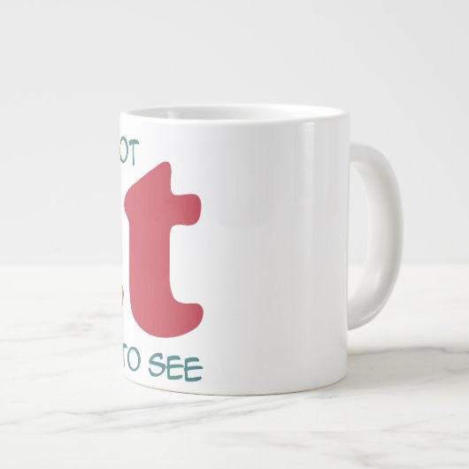 Ich bin nicht dick Jumbo-Tasse (Vorderseite Rechts)