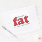 Ich bin nicht dick quadratischer aufkleber (Umschlag)