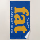 Ich bin nicht dick strandtuch (Vorderseite)