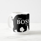 Ich bin nicht die Boss Just Bossy Grizzly Bären Si Kaffeetasse (Vorderseite Links)