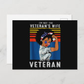 Ich bin nicht die Ehefrau des Veteranen, der Veter Postkarte (Vorne/Hinten)