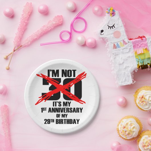 Ich bin nicht dreißig pappteller (Party)