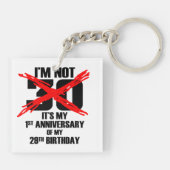 Ich bin nicht dreißig schlüsselanhänger (Rückseite)