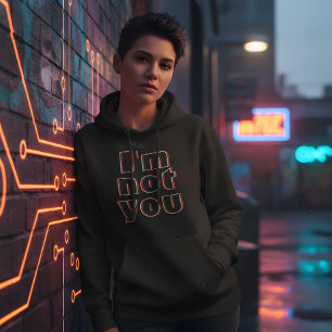 Ich bin nicht du – Urban Glitch Offset Hoodie