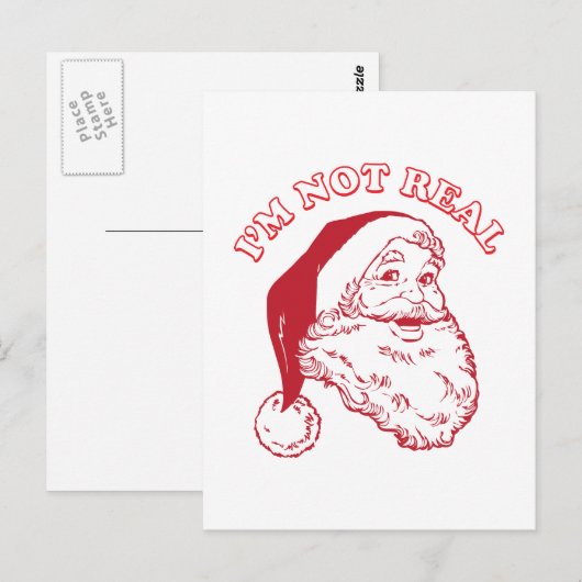 Ich bin nicht echt postkarte (Vorne/Hinten)