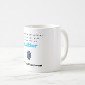 Ich bin nicht ein Berühmten… Follow-me auf Twitter Kaffeetasse (VorderseiteRechts)