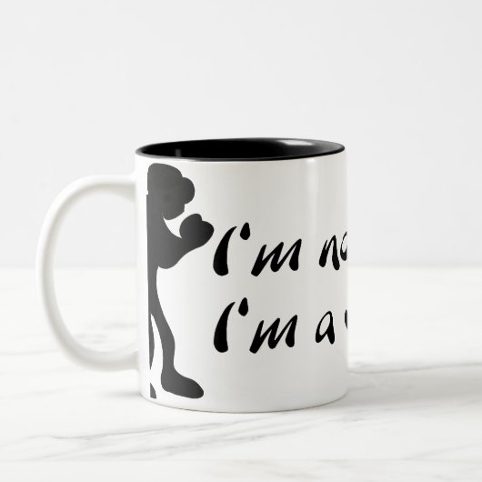 Ich bin nicht ein Betrüger Zweifarbige Tasse (Links)