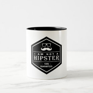 Ich bin nicht ein Hipster-100% garantierter Zweifarbige Tasse