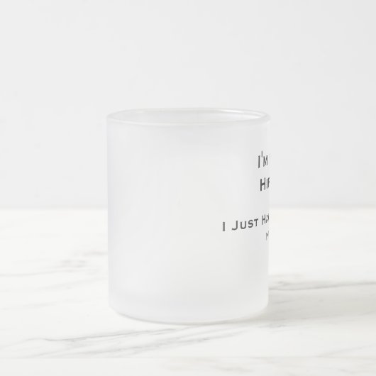 Ich bin nicht ein Hipster-- Bier-Tasse Mattglastasse (Mittel)