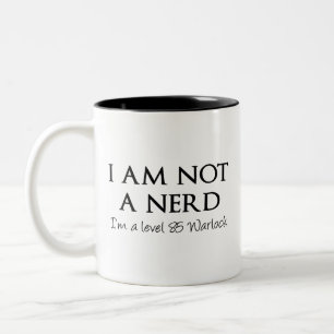 Ich bin nicht ein Nerd, ich bin ein Niveau 85 Zweifarbige Tasse