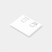 Ich bin nicht ein Quadrat Post-it Klebezettel (angewinkelt)