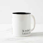 Ich bin nicht ein Racoon (für rechtshändiges) Zweifarbige Tasse (VorderseiteRechts)