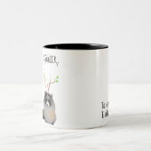 Ich bin nicht ein Racoon (für rechtshändiges) Zweifarbige Tasse (Mittel)