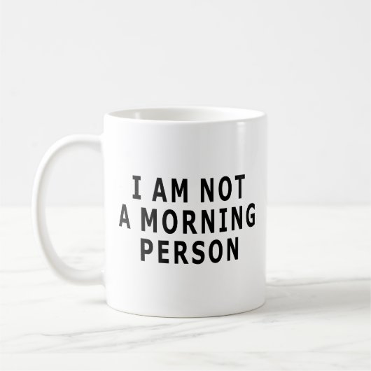 Ich bin nicht eine Morgen-Person Kaffeetasse (Links)