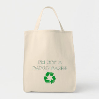 Ich bin nicht eine Papiertasche und recycle Tragetasche