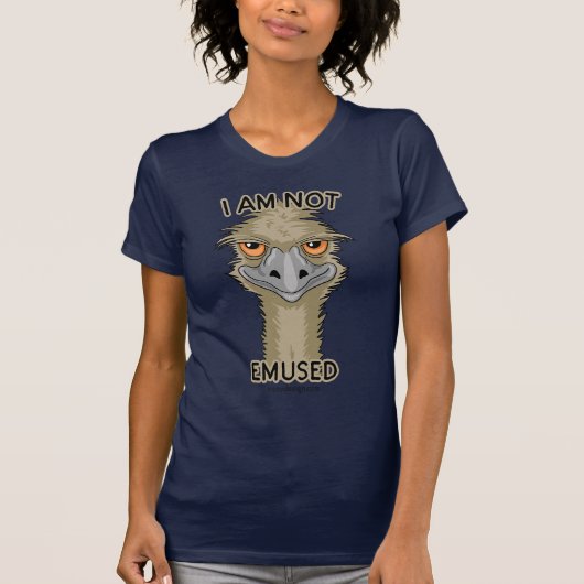 Ich bin nicht Emused Emu-Wortspiel T-Shirt (Vorderseite)