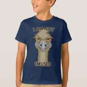 Ich bin nicht Emused Emu-Wortspiel-Tier T-Shirt (Vorderseite)