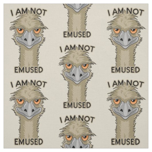 Ich bin nicht Emused lustige Beige des Stoff (Muster)