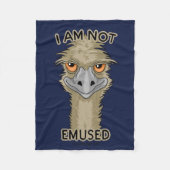 Ich bin nicht Emused lustiges Emu-Wortspiel Fleecedecke (Vorderseite)